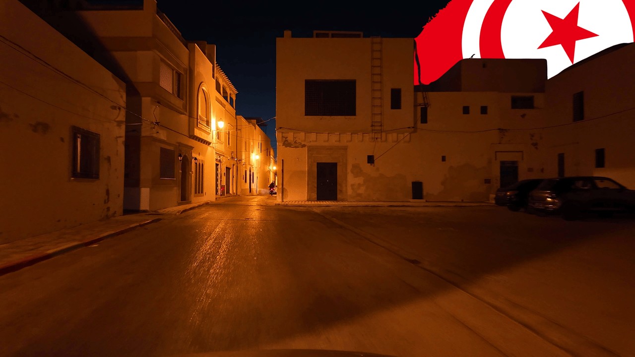 Coastal Night Drive in Mahdia 🌊 | After Sunset POV | Tunisia 🇹🇳 4K