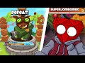 I beat Superjombombo while grinding XP - Bloons TD Battles 2