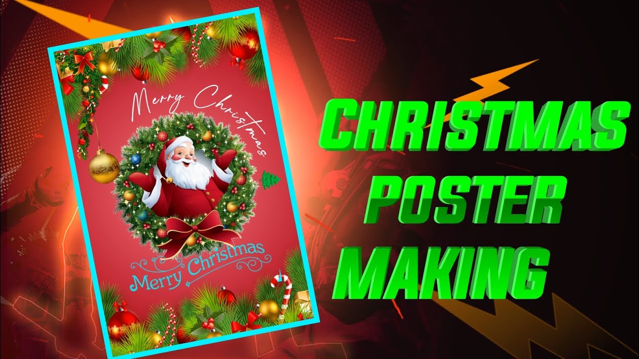 Christmas poster making tutorial video 