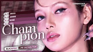 Blackpink  Chdanion line Distribution  Color Coded S
