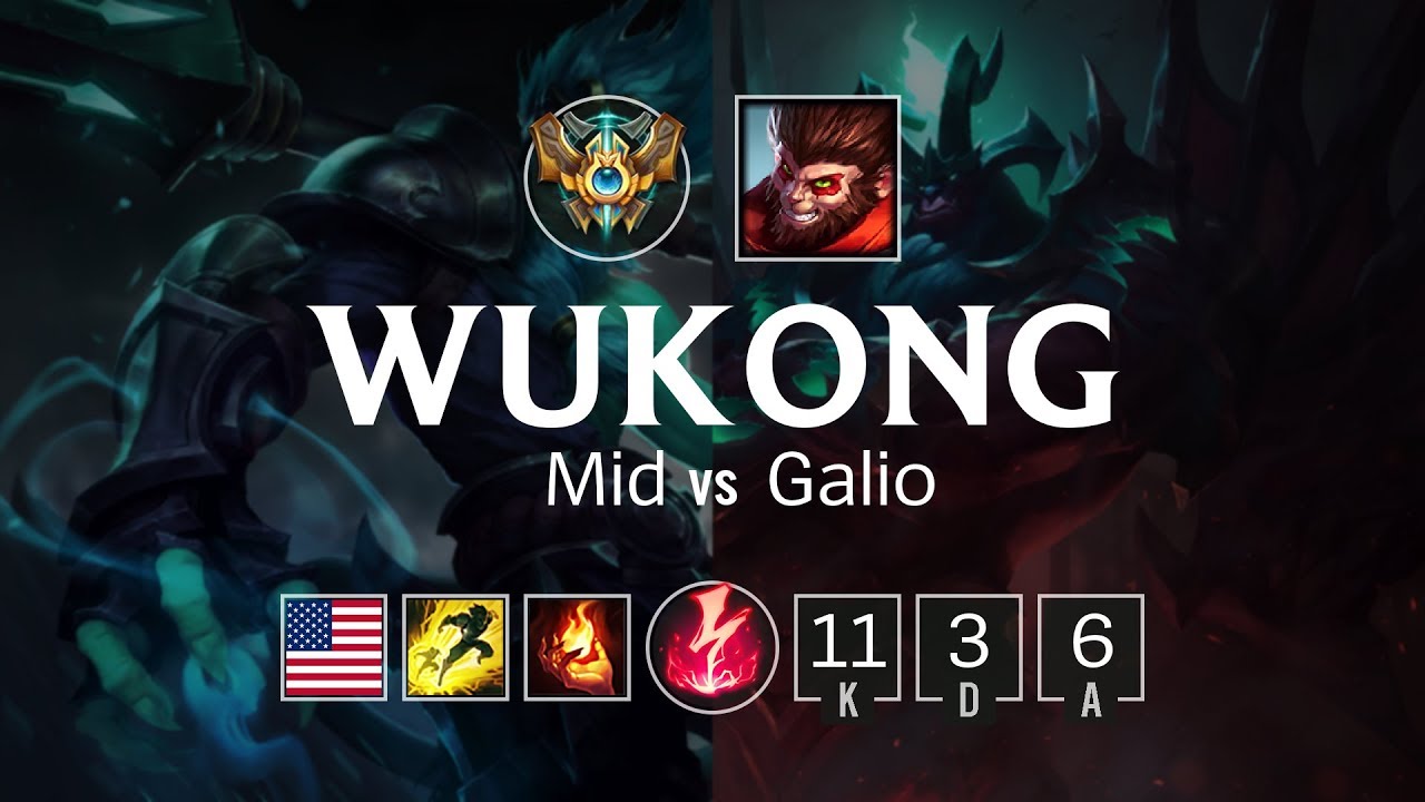 Wukong Mid vs Galio - NA Challenger Patch 8.7