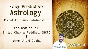 Planet to House Relationship in Bhrigu Chakra Paddhati (BCP) & Vimshottari Dasha - Lecture 8