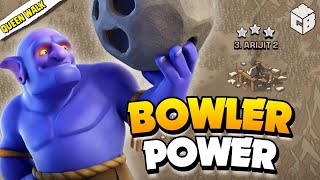 WAR TH 12 SANGAT EASY DENGAN QUEEN WALK BOWLER - Clash of Clans