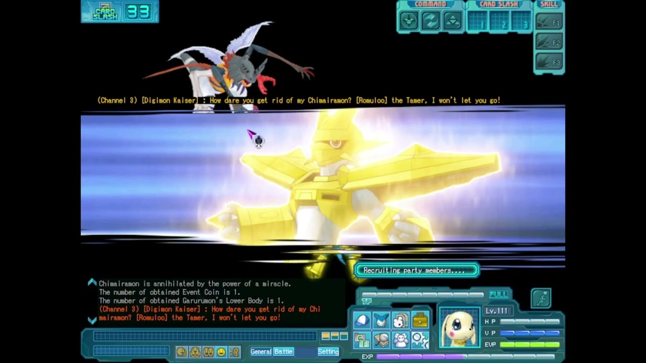 Chimeiramon HUNT & SKILLS Milleniumon and MoonMilleniumon REVIEW