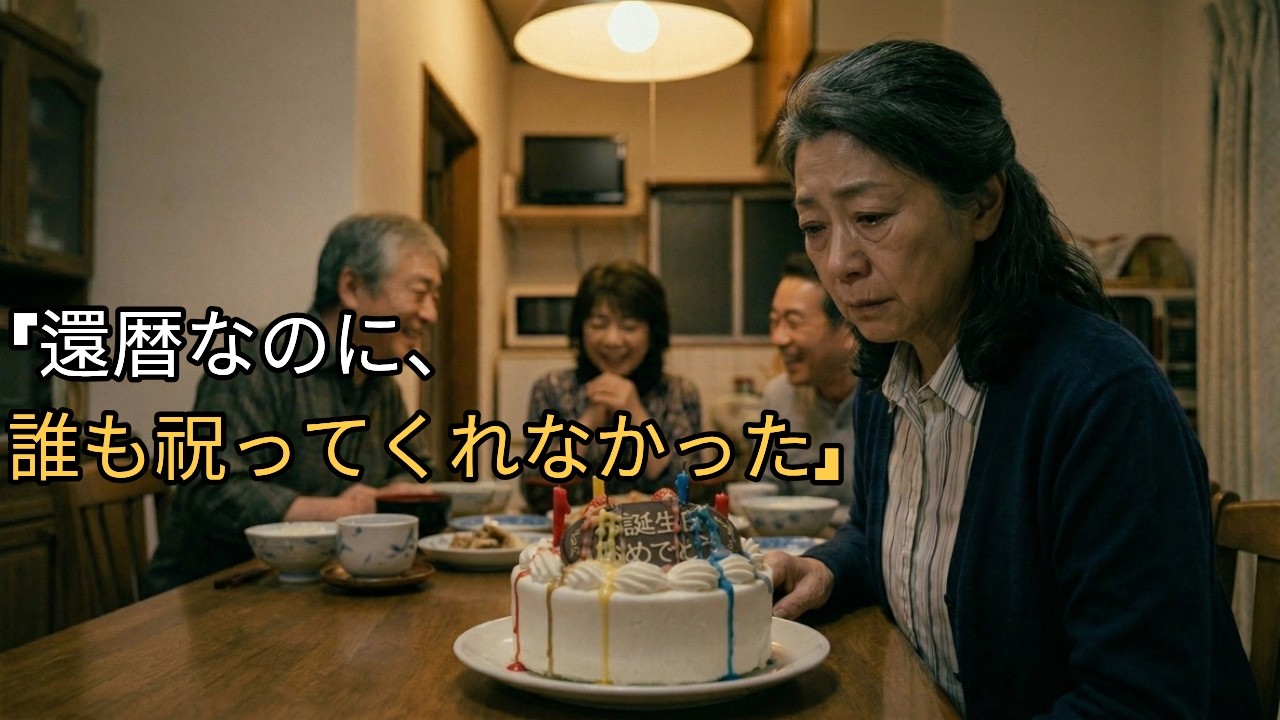 【スカッと】 還暦の日、誰も気づかなかった。だから私は、やめた #感動 #泣ける話 #涙腺崩壊