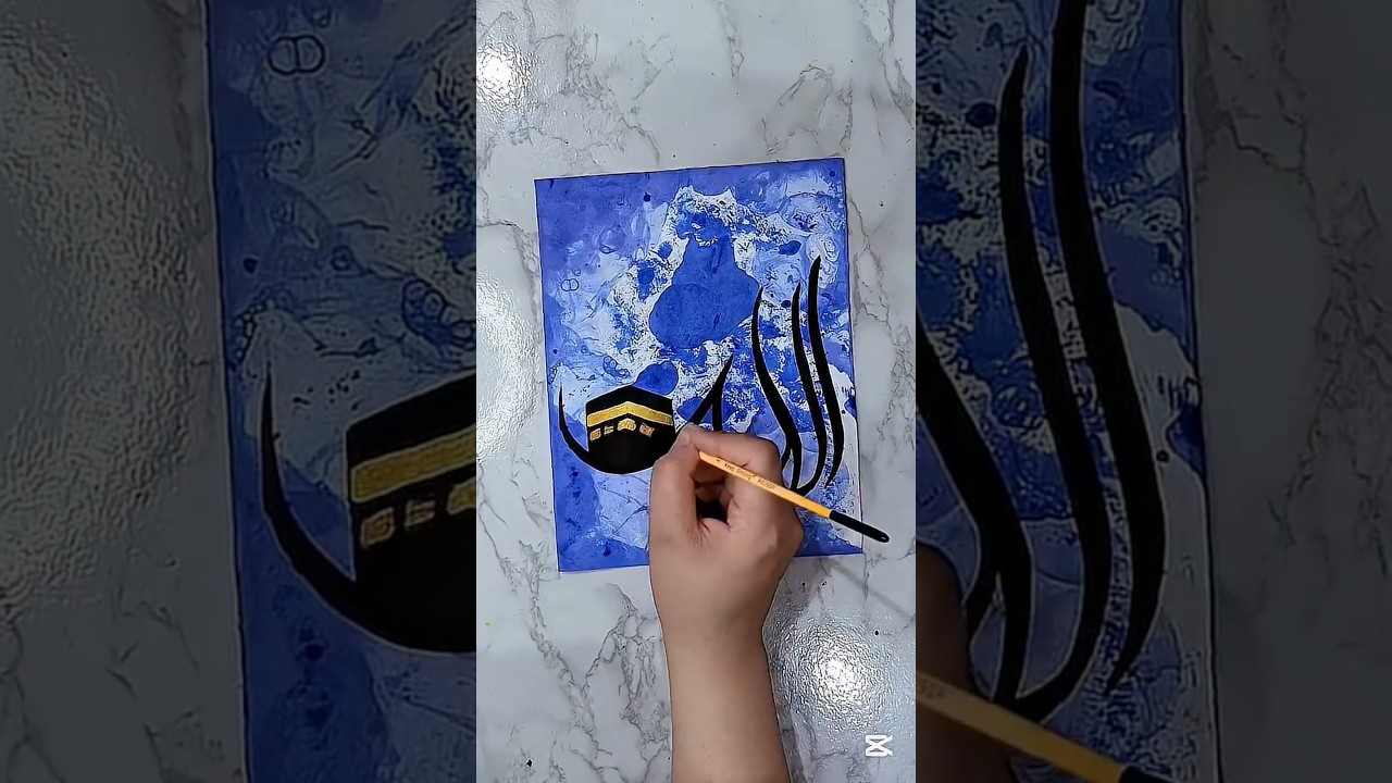 Say mashaALLAH 🤲 Allah Arabic calligraphy art 🎨 #shorts #fyp