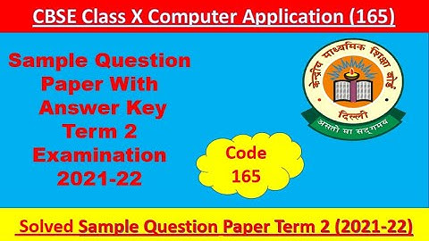 #sssci2022 CBSE Class 10 Computer Application Term 2 Sample Question Paper with Answer key 165