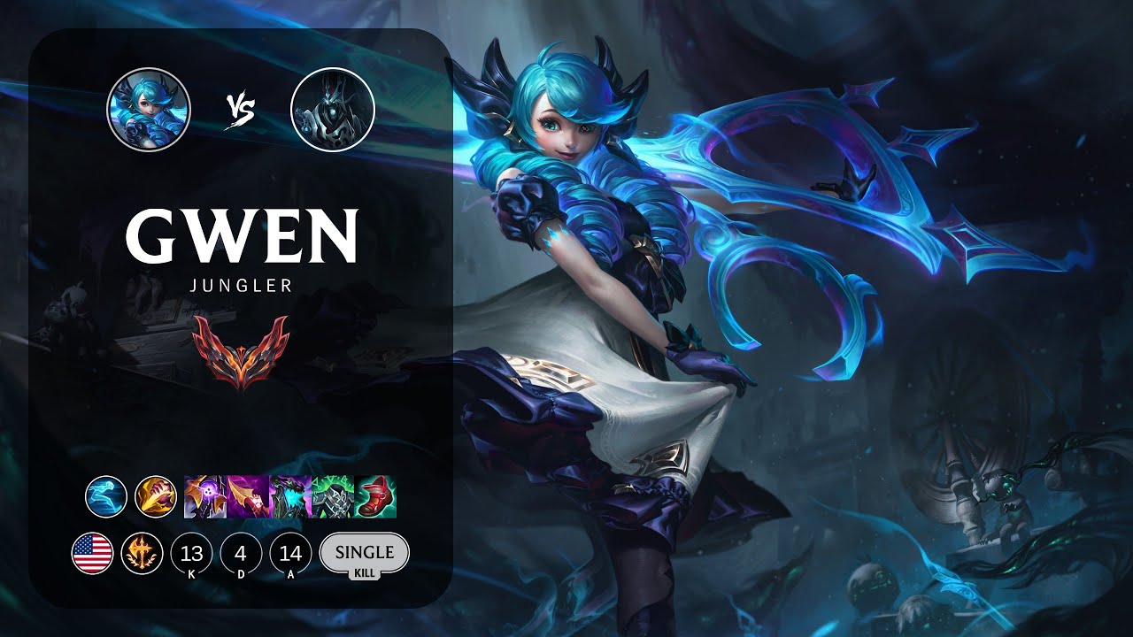 Gwen Jungle vs Karthus - NA Grandmaster Patch 14.4