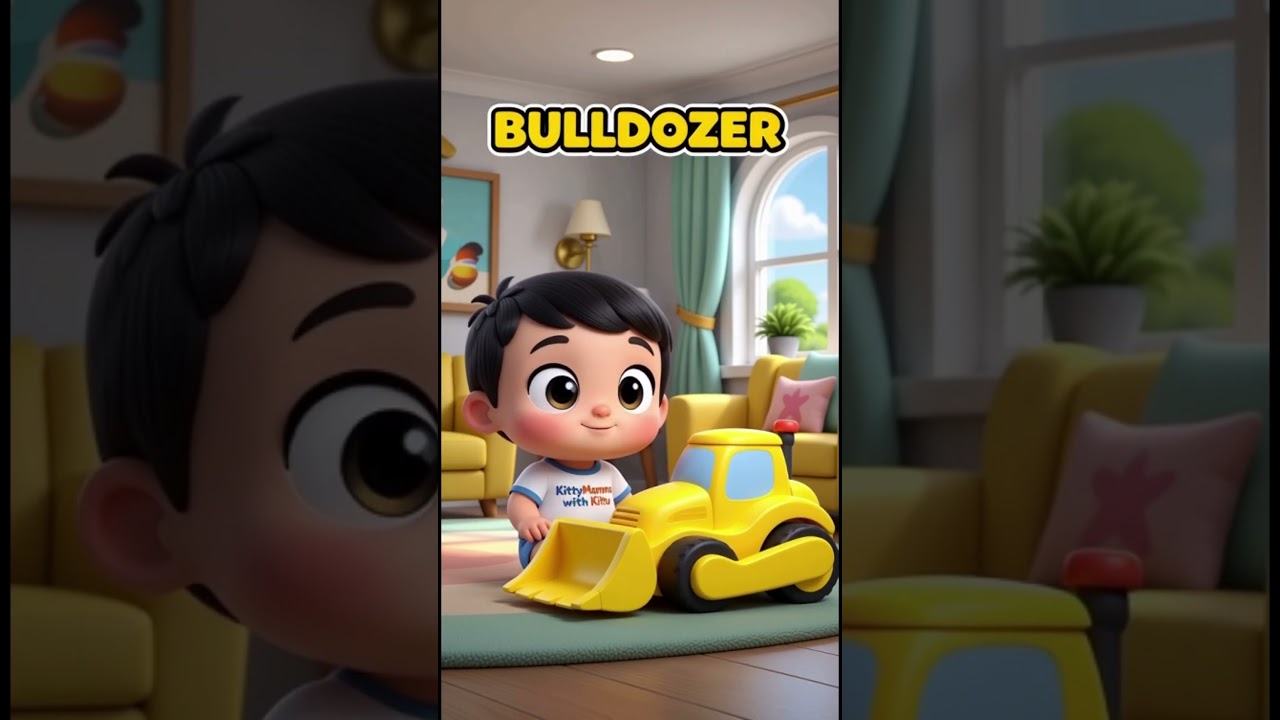 Dump Truck 🚚 Bulldozer 🚜 Crane 🏗️ | मेरी गाड़ियाँ | Kittu Shorts 