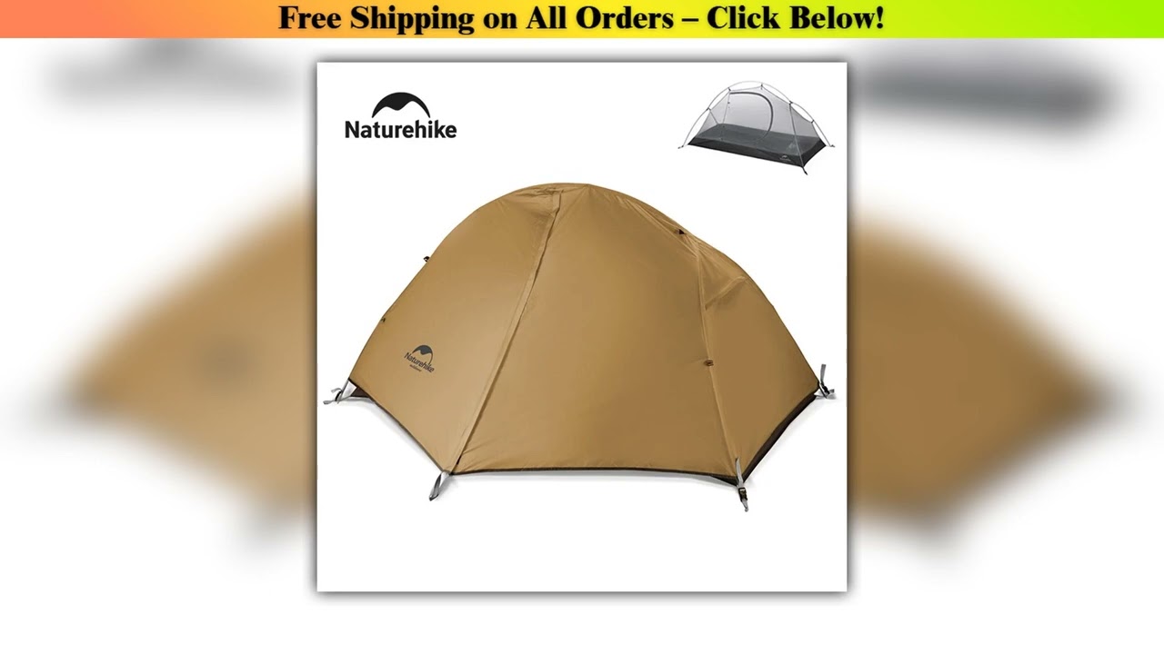 Naturehike 2025 Camping Tent Waterproof Ultralight Portable One Person Nylon Cycling Tent Hiking