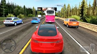 voiture de course Racing in Car 2020 TESLA sur autoroute grand vitesse jeux voiture Android p3 screenshot 1