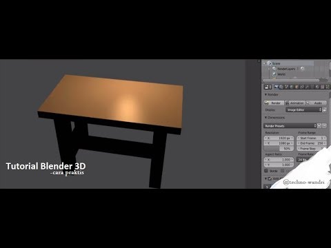 BLENDER 3D MEJA - CARA PRAKTIS #TUTORIAL #ONEDRI SAN'T