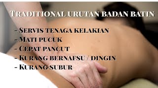 Urut badan dan Urut batin tredisinal