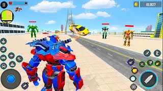 Robot Transform War 2026 | Police Car Flying Jet Bike Dinosaur Robot Game New Car - Android Gameplay screenshot 5