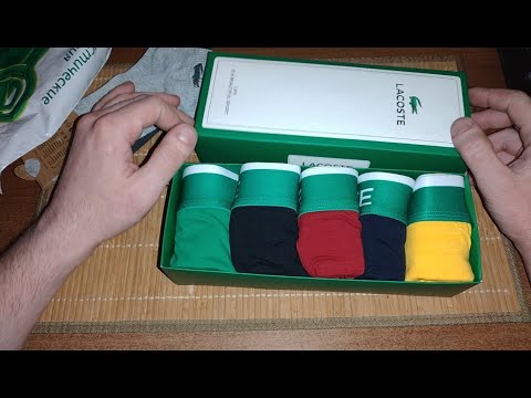 Обзор распаковки трусов LACOSTE + 3 пары носков в подарок!
