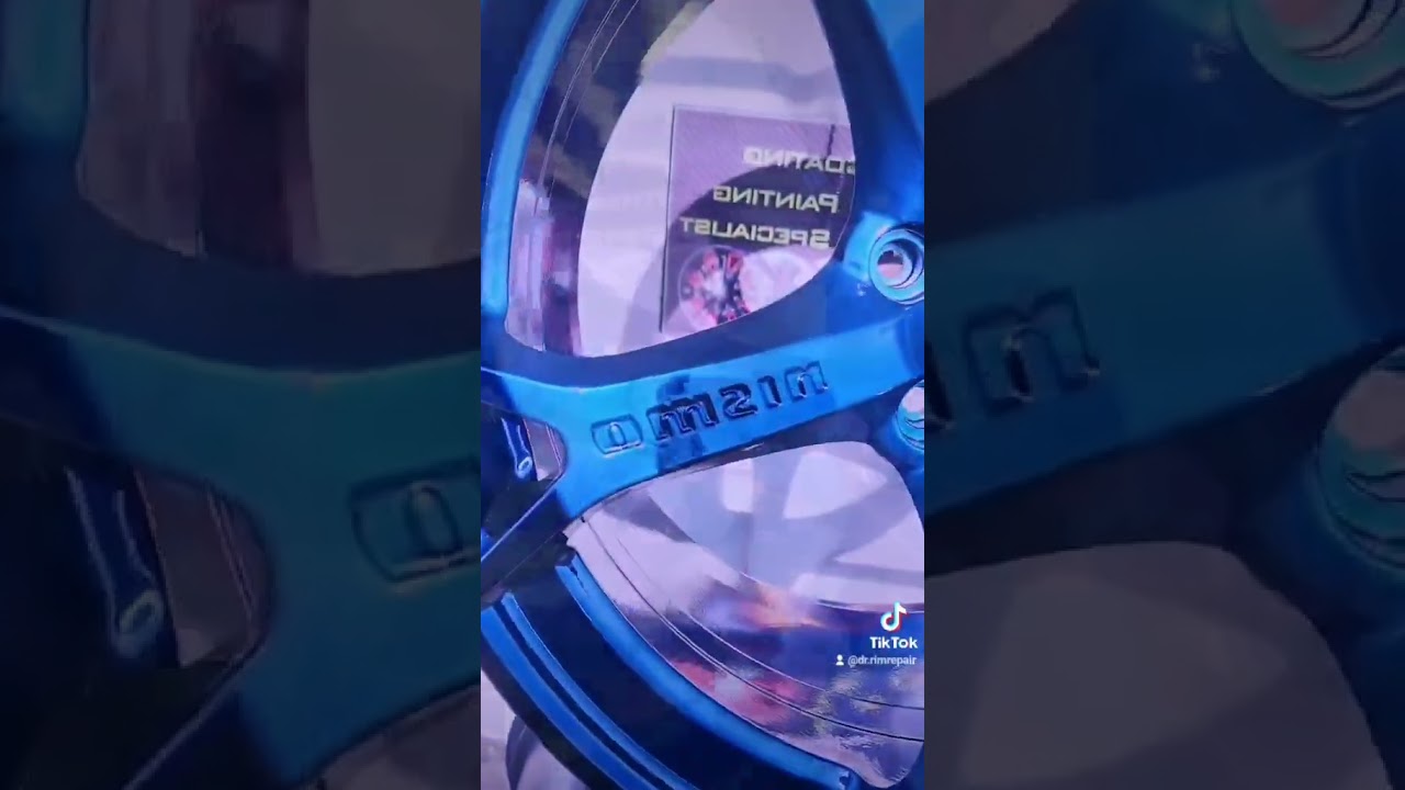 Nismo Wheel done in Mag Blue powder coating