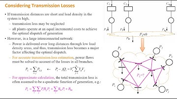 Lec 30: Economic Dispatch with Transmission Loss | Electric Energy Systems