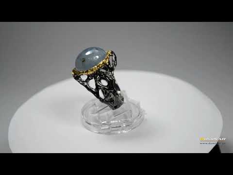 ნატურალური საფირონი, ჩასმული ბეჭედში