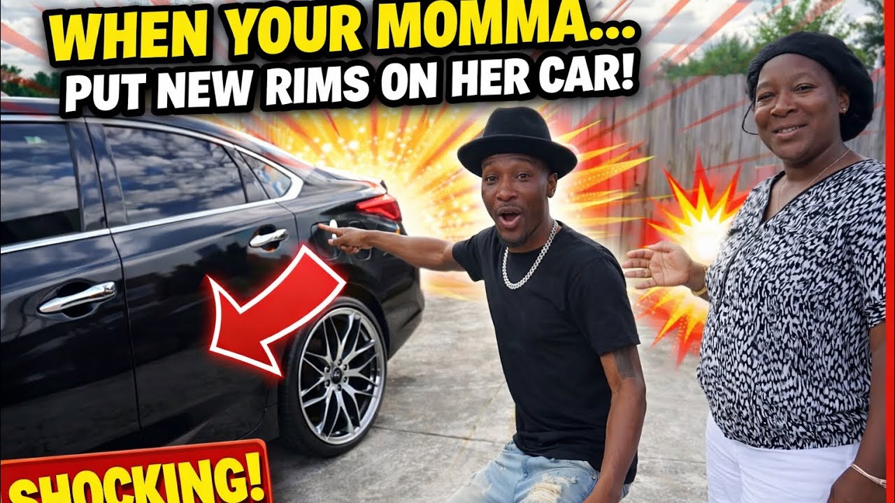 Мама поставила новые диски на свою машину.