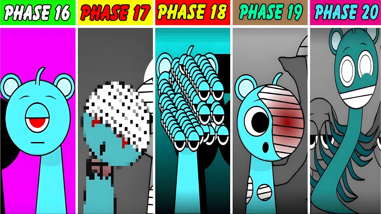 Incredibox Sprunki: Phase 16 Vs Phase 17 Vs Phase 18 Vs Phase 19 Vs Phase 20 But Alive