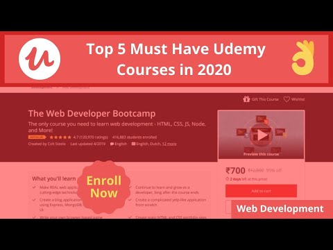 Top 5 Udemy Web Development Courses ||  You Should Buy in 2020