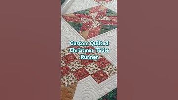 Christmas Custom Quilted Table Runner  #longarmquilting #quilting