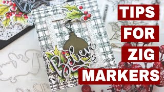 Coloring with Zig Markers + New Whimsy Stamps Christmas Supplies