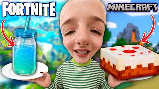 ICH koche ESSEN aus VIDEOSPIELEN nach (Großkopf Lina 👽) 😂 | LiDiRo screenshot 2