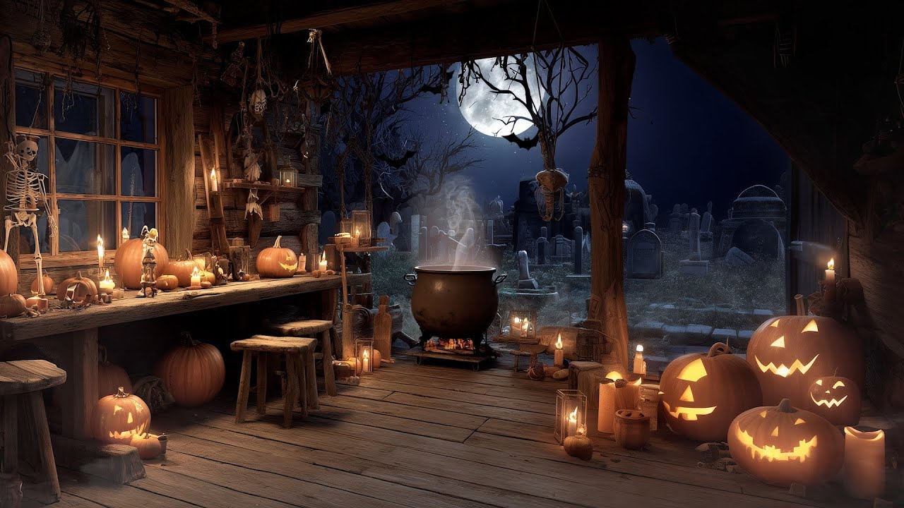8 Hours of Spooky Halloween Ambience: Ghosts, Bats, & Boiling Cauldron Sounds for Horror &Relaxation