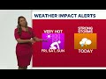 Weather Impact Alert: Weather Impact Alert: Extreme heat and strong storms on Friday