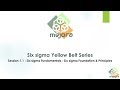 1 1Six Sigma Yellow Belt Series   Six sigma Foundations & Principles