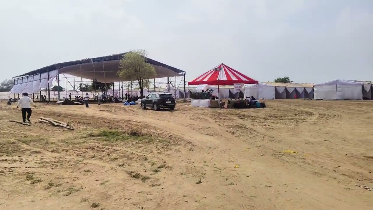 भंडारे का इंतजाम होता हुआ कल से चालू होगा सत्संग