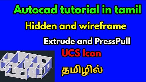 Autocad tutorial in tamil-3d modelling-Civil tamil