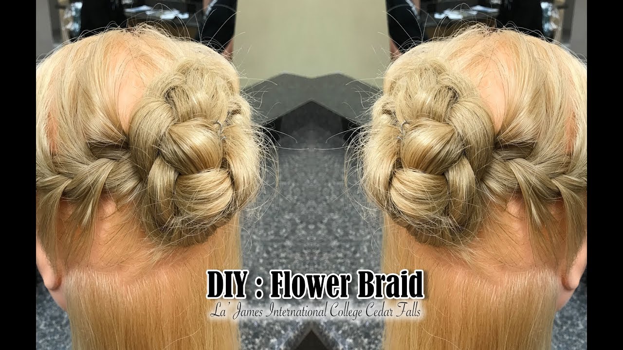 DIY : Flower Braid (La' James International College Cedar Falls) - YouTube