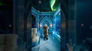 I Built a Secret Mansion Inside a Giant Ice Wolf! 🐺❄️ #Arctic #Architecture