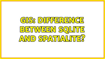 GIS: Difference between SQLite and SpatiaLite?
