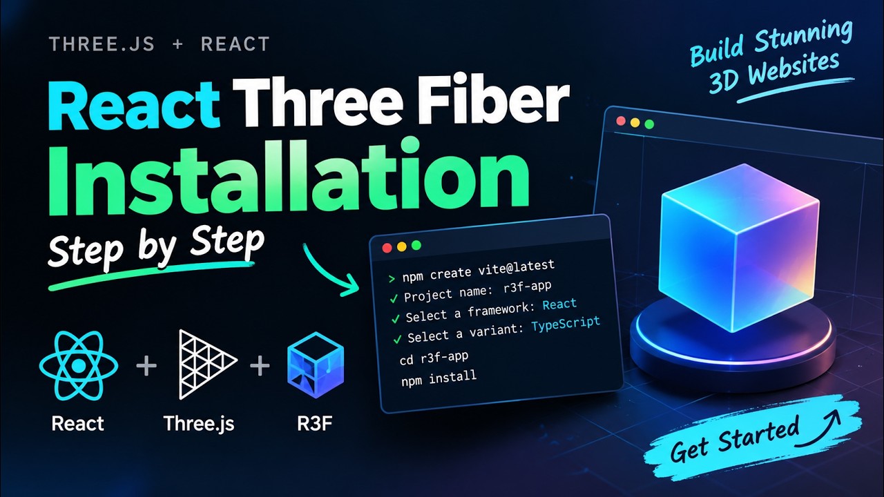 React Three Fiber Installation Tutorial for Beginners | Three.js ...