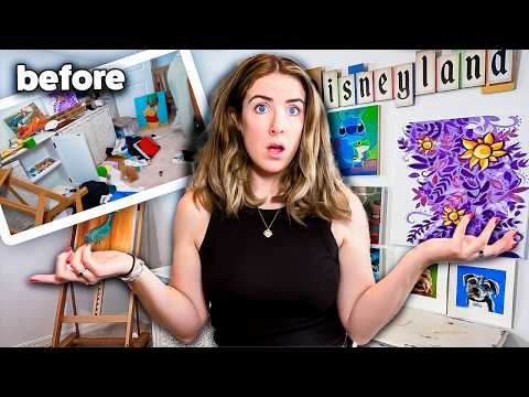 I *transformed* My New Art Studio  *aesthetic*
