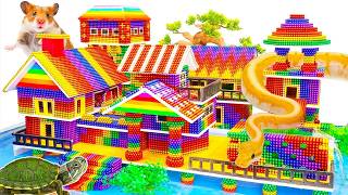 Satisfying Video With Magnet Balls  How To Make Minecraft Style Hillhouse Monster School For Pets