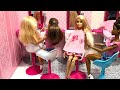 Barbies get a HAIRCUT &amp; go to the MALL!