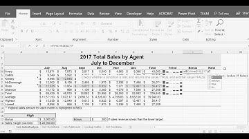 EXCEL Ex1-SalesAnalysis: IF function