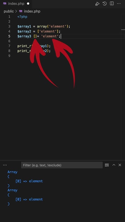 Short Array Append Operator in PHP - YouTube