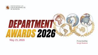 Department of Geographical Sciences Awards 2026