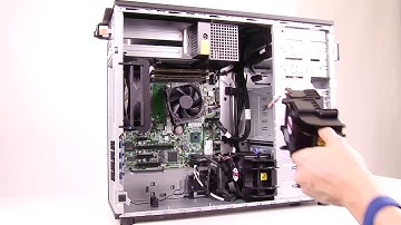Lenovo ThinkSystem ST250 installing a simple-swap drive backplate