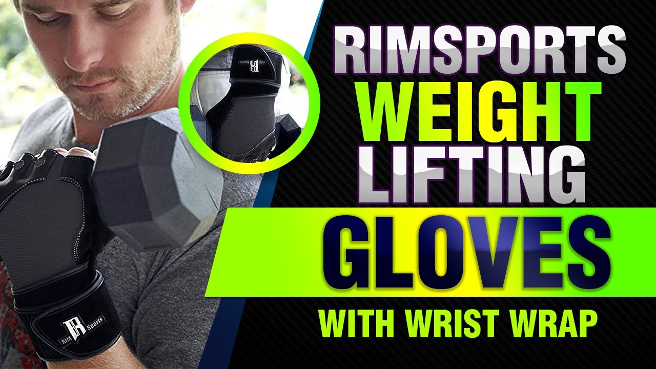RIMSports Weight Lifting Gloves with Wrist Wrap Premium Weights Lifting