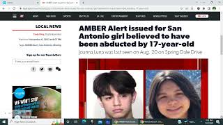 Amber Alert San Antonio Texas Joanna Luna