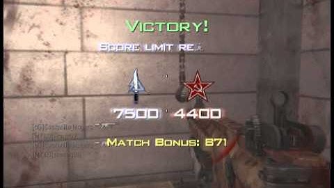 CoD MW3 Triple Game Winning Kill on Hardhat