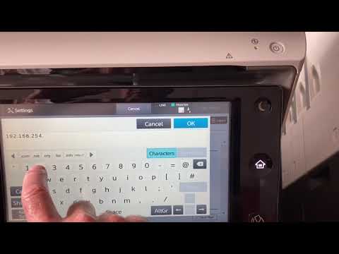 Add an IP address to a Sharp MX Multifunction printer