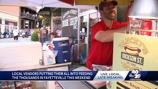 Local vendors putting their all into feeding the thousands in Fayetteville this weekend