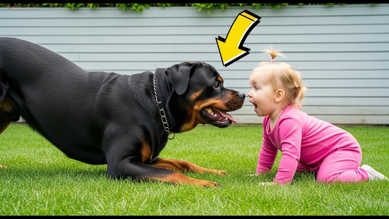 Если бы это не сняли на видео, вы бы не поверили, что этот ротвейлер сделал с детёнышем!